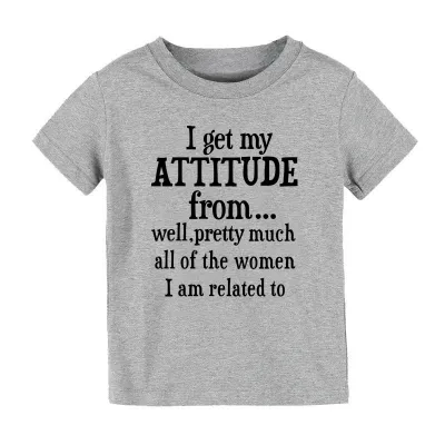 Children Kids Toddlers Boys Girls Short Sleeve Cotton Letter T-Shirt Unisex