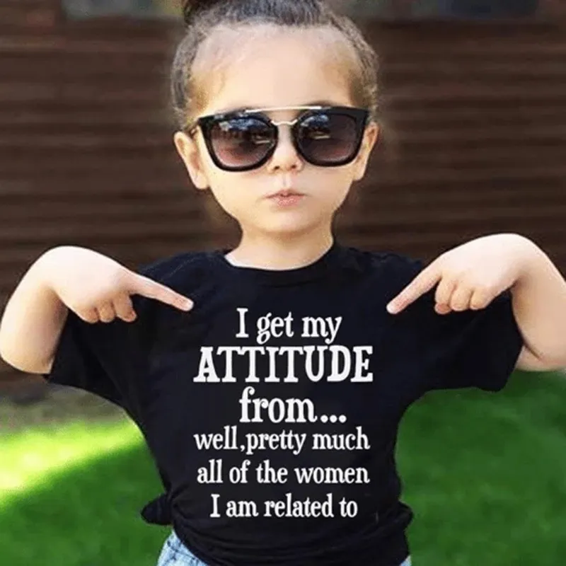 Children Kids Toddlers Boys Girls Short Sleeve Cotton Letter T-Shirt Unisex