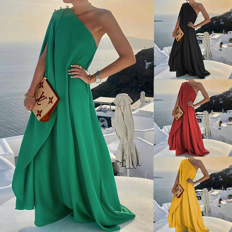 Wholesale Summer Vacation Women Fashion Solid Color Loose