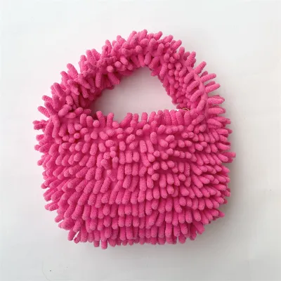 Women's Mop Plush Candy Handbag Soft Sweet Square Bag