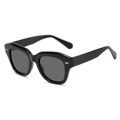 Unisex Fashion Candy Color Beige Nail Polygon Sunglasses