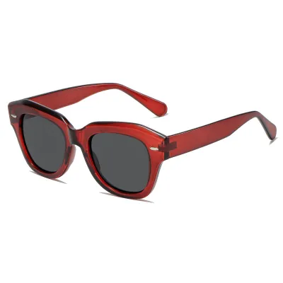 Unisex Fashion Candy Color Beige Nail Polygon Sunglasses