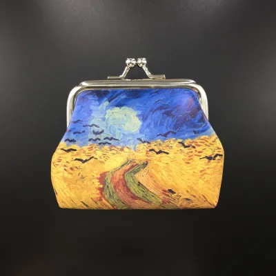 Women's Fashion Printed Van Gogh Oil Painting Creative Mini Wallet