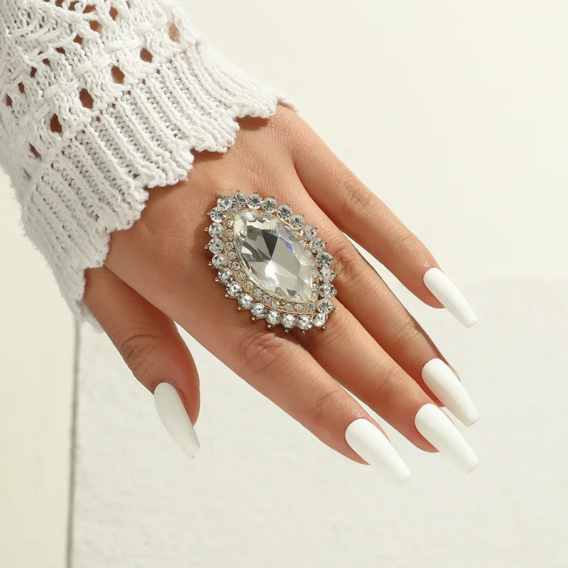 Women's Fashion Exaggerated Geometric Open Adjustable Ring
