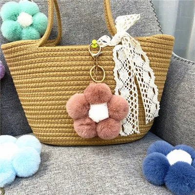 Wholesale Creative Cute Plush Flower Keychain