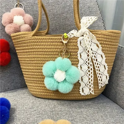 Wholesale Creative Cute Plush Flower Keychain