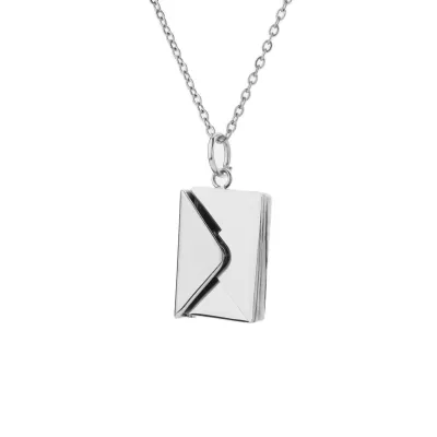 Wholesale Women Fashion Simple Envelope Pendant Titanium Steel Cross Chain Necklace