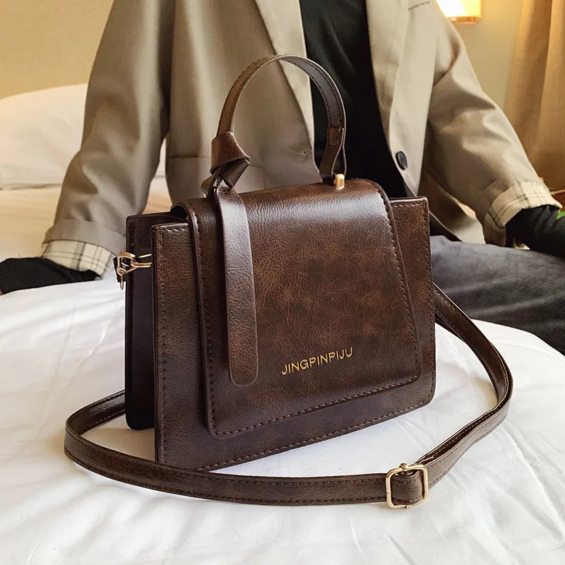 Women'S Fashion Autumn Winter Retro PU Strap Small Square Crossbody Bag