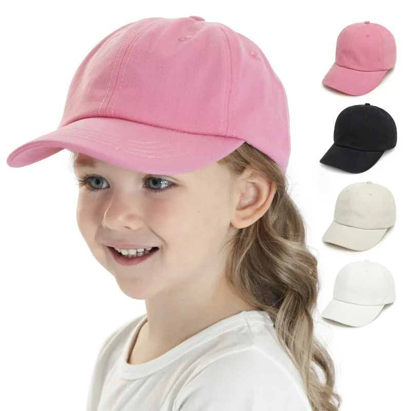 Kids Toddlers Boys Girls Casual Polyester Dome Peaked Cap