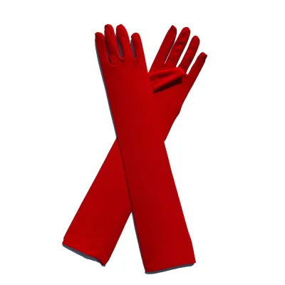 Women Fashion Solid Color Milk Silk Stretch Finger Gloves