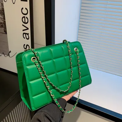 Women's Fashion Chain Indentation Small Square Bag