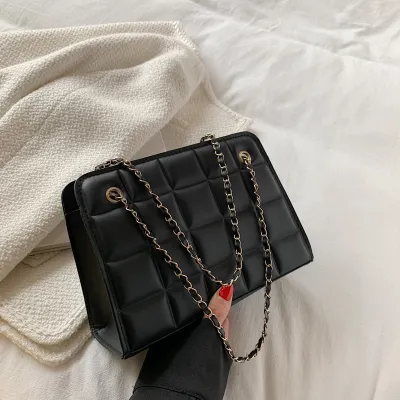 Women's Fashion Chain Indentation Small Square Bag