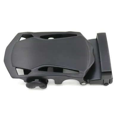 Men's Fashion Flat Automatic Buckle PU Leather Belt