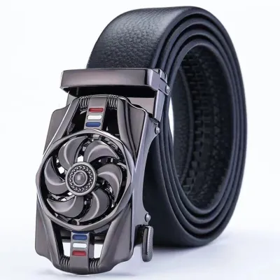 Men Casual Automatic Buckle Pu Leather Belt
