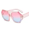 Transparent Pink Frame With Pink On Top And Blue On The Bottom