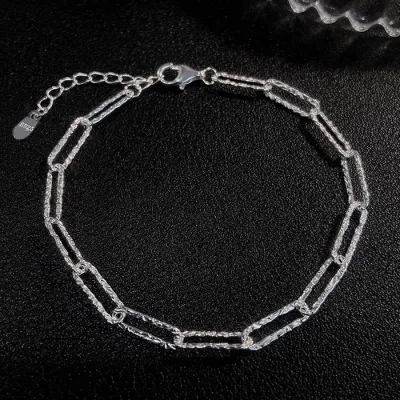 Women Simple Fashion Metal Chain Sparkling Princess Necklace