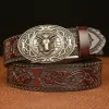 Coffee Sheep Head Silver Buckle
