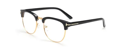 Unisex Fashion Half Frame Oval Metal Sunglasses