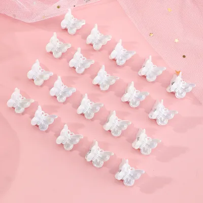 Children Kids Toddlers Candy Color Butterfly Hairpin Plastic Hair Clips for Girls