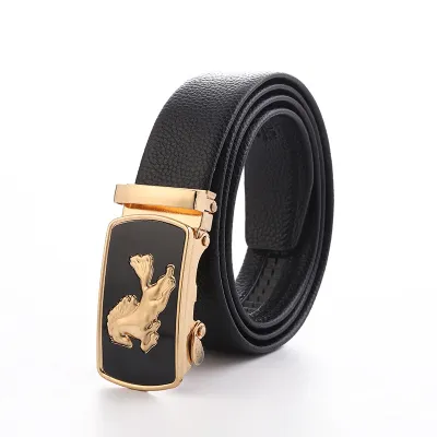 Men Business Horse Eagle Scratch Resistant Automatic Belt