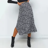 Women'S Fashion Personality Camouflage Wash Pocket Slit Tassel Skirt