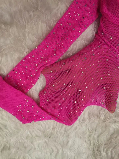 Women Fashion Sexy Rhinestone Fishnet Stockings