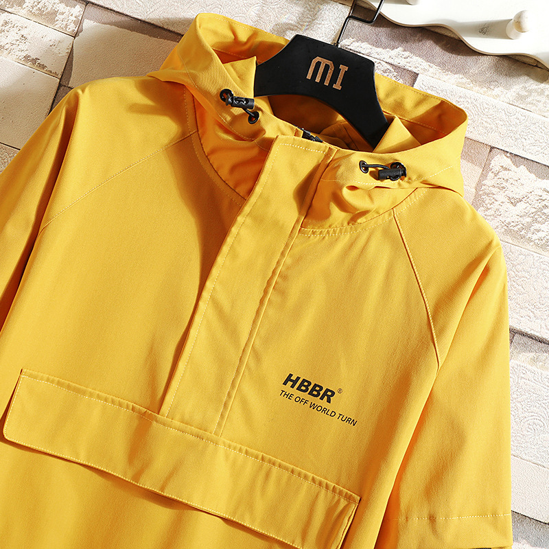 トップス yai Wholesale Men Casual Half Zip Large Size Loose Hooded Long