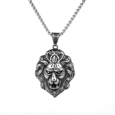 Men's Exaggerated Punk Bullet Skull Round Titanium Steel Hip Hop Necklace