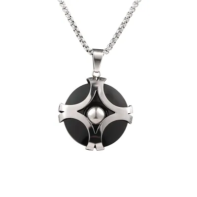 Men's Exaggerated Punk Bullet Skull Round Titanium Steel Hip Hop Necklace