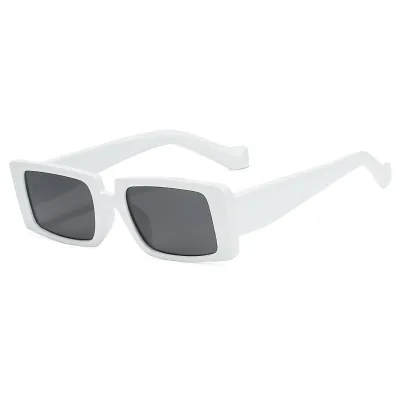 Women Fashion Transparent Square Sunglasses PC Frame