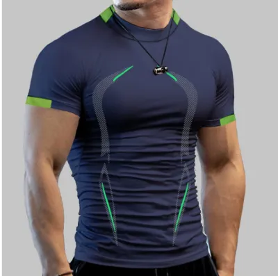 Men Sports Fitness Training Breathable Large Size Short-Sleeved T-Shirt