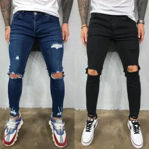 Men's Fashion Ripped Stretch Skinny Denim Jeans