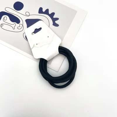 Women's Simple Thick Multicolor High Elastic Seamless Rubber Band Head Rope 5Pcs/Card
