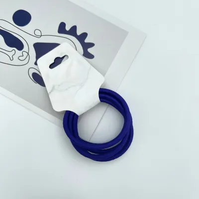 Women's Simple Thick Multicolor High Elastic Seamless Rubber Band Head Rope 5Pcs/Card