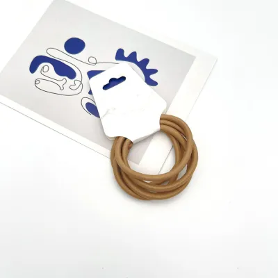 Women's Simple Thick Multicolor High Elastic Seamless Rubber Band Head Rope 5Pcs/Card