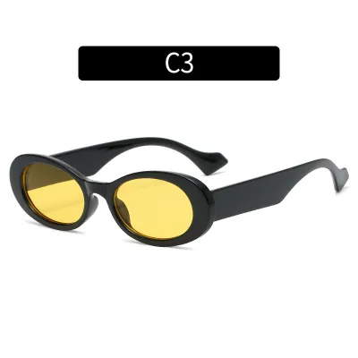 Women Fashion Simple Oval Small Frame Sunglasses