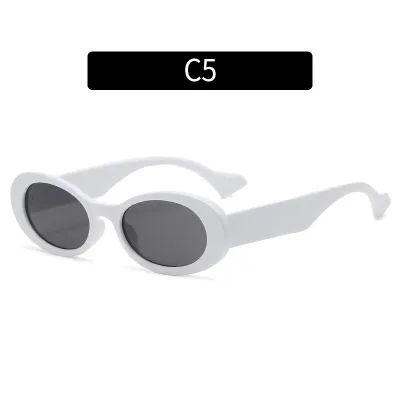 Women Fashion Simple Oval Small Frame Sunglasses