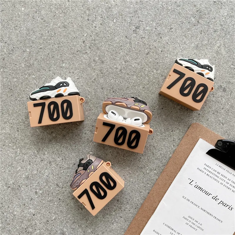 Men Fashion Shoes Box Personality Silica Gel Airpods Case