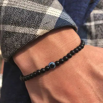 MenS Simple Magnetic Cross Eye Bracelet