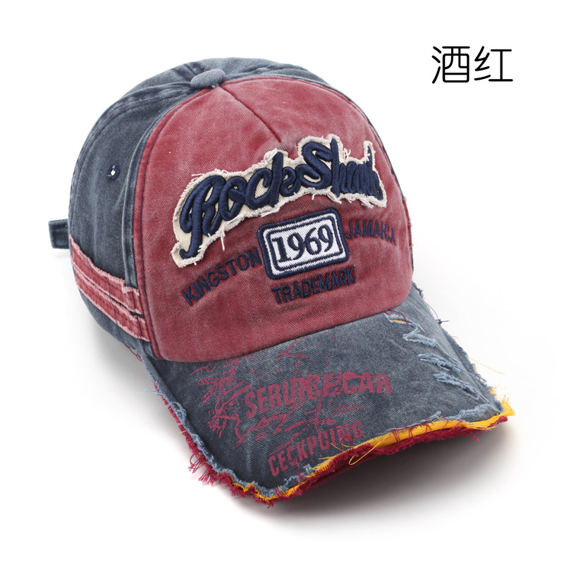 Wholesale Men Retro 1969 Letters Embroidered Personality