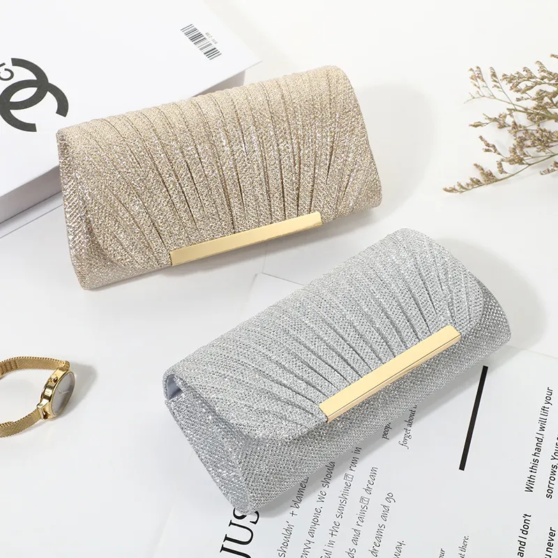 Feminine Fashion Temperament Sequin Lock Evening Bag