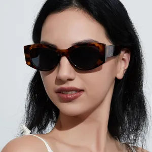 Women Large Frame Leopard Print Fashion Retro Sunglasses
