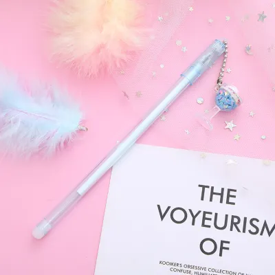 Cute Ice Cream Cup Pendant Gel Pen Office Stationery Writing Tool