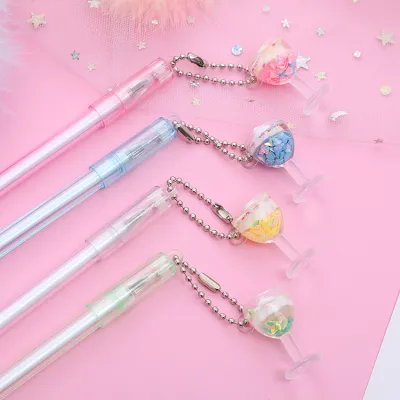 Cute Ice Cream Cup Pendant Gel Pen Office Stationery Writing Tool