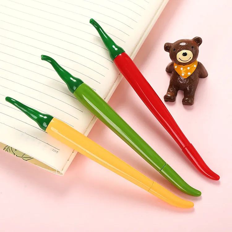 Creative Cute Cartoon Simulation Chili Pepper Office Stationery Gel Pen 0.5mm