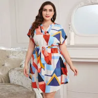 Women Fashion Sexy Plus Size Sling Mesh Perspective Sex Nightdress Underwear Set
