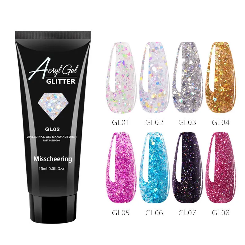 Women's Painless Sequin Nail Gel Extender - 12 Colors Vegetable Nail Polish