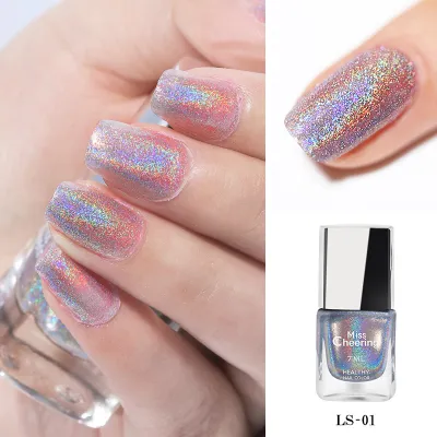 Women's Laser Sequin Multicolor Nail Polish - Shimmer Glitter Any Skin Type