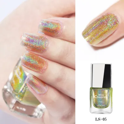 Women's Laser Sequin Multicolor Nail Polish - Shimmer Glitter Any Skin Type