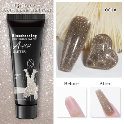 Women's Pearlescent Crystal Sequins Strobe Extender Nail Art Polish